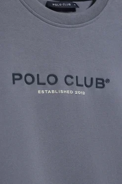 Polo Club Sweat-Shirts*Sweat-shirt bleu à col ras cou et logo Denim