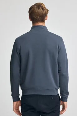 Polo Club Sweat-Shirts*Sweat-shirt bleu à fermeture éclair partielle et logo Rigby Go Denim