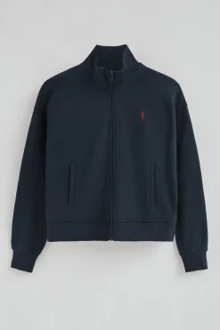 Polo Club Sweat-Shirts*Sweat-shirt à col montant, fermeture éclair et logo Rigby Go Bleu Marine