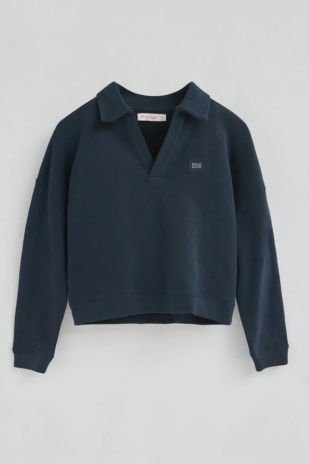 Polo Club Sweat-Shirts*Sweat-shirt à col polo et logo Bleu Marine