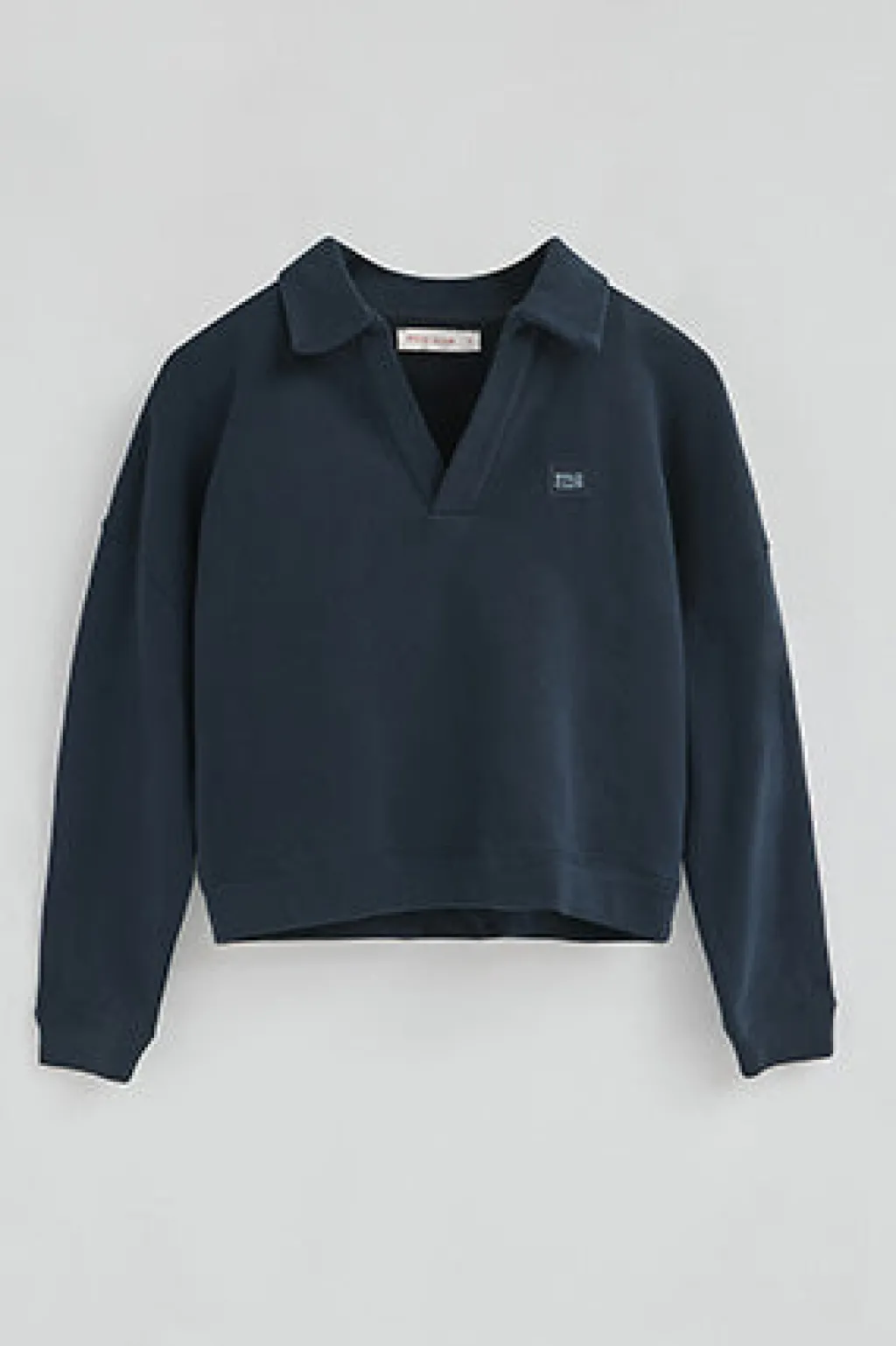 Polo Club Sweat-Shirts*Sweat-shirt à col polo et logo Bleu Marine