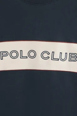 Polo Club Sweat-Shirts*Sweat-shirt à coupe boxy et logo Bleu Marine