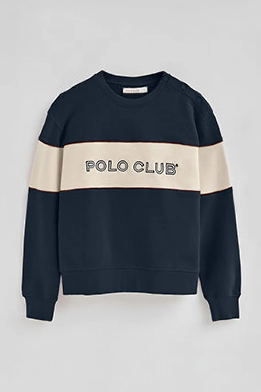 Polo Club Sweat-Shirts*Sweat-shirt à coupe boxy et logo Bleu Marine