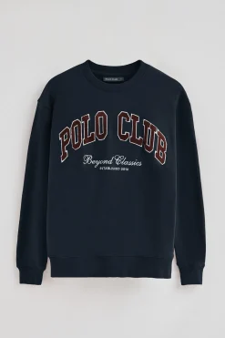 Polo Club Sweat-Shirts*Sweat-shirt à coupe ample Established 2012 Bleu Marine