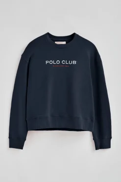 Polo Club Sweat-Shirts*Sweat-shirt à coupe boxy Established 2012 Bleu Marine