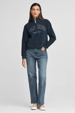 Polo Club Sweat-Shirts*Sweat-shirt à col montant et logo Established 2012 Bleu Marine