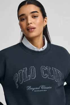 Polo Club Sweat-Shirts*Sweat-shirt à coupe ample avec logo Established 2012 Bleu Marine