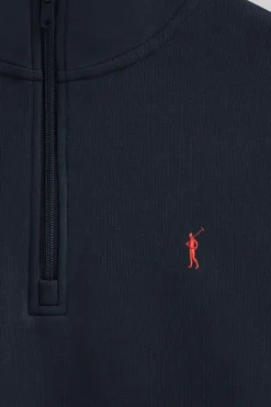 Polo Club Sweat-Shirts*Sweat-shirt à fermeture éclair partielle et logo Rigby Go Bleu Marine