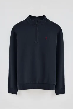 Polo Club Sweat-Shirts*Sweat-shirt à fermeture éclair partielle et broderie Rigby Go Bleu Marine
