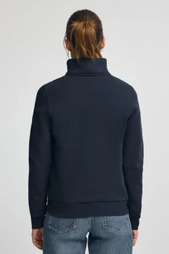 Polo Club Sweat-Shirts*Sweat-shirt avec fermeture éclair partielle et logo Rigby Go Bleu Marine