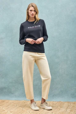 Polo Club Sweat-Shirts*Sweat-shirt et logo caoutchouté Bleu Marine