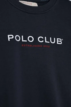 Polo Club Sweat-Shirts*Sweat-shirt et logo caoutchouté Bleu Marine