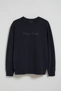 Polo Club Sweat-Shirts*Sweat-shirt surdimensionné à col ras du cou avec logo Minimal Combo Bleu Marine