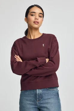 Polo Club Sweat-Shirts*Sweat-shirt couleur bordeaux à la coupe boxy et logo Rigby Go Bourgogne