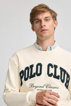 Polo Club Sweat-Shirts*Sweat-shirt couleur écrue à coupe ample Established 2012 Beige