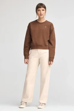Polo Club Sweat-Shirts*Sweat-shirt couleur moka à la coupe boxy et logo Rigby Go Mocca