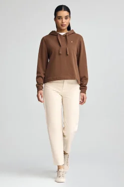 Polo Club Sweat-Shirts*Sweat-shirt couleur moka avec capuche et logo Rigby Go Mocca