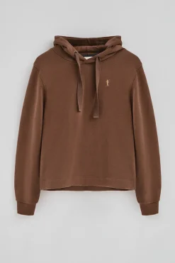 Polo Club Sweat-Shirts*Sweat-shirt couleur moka avec capuche et logo Rigby Go Mocca