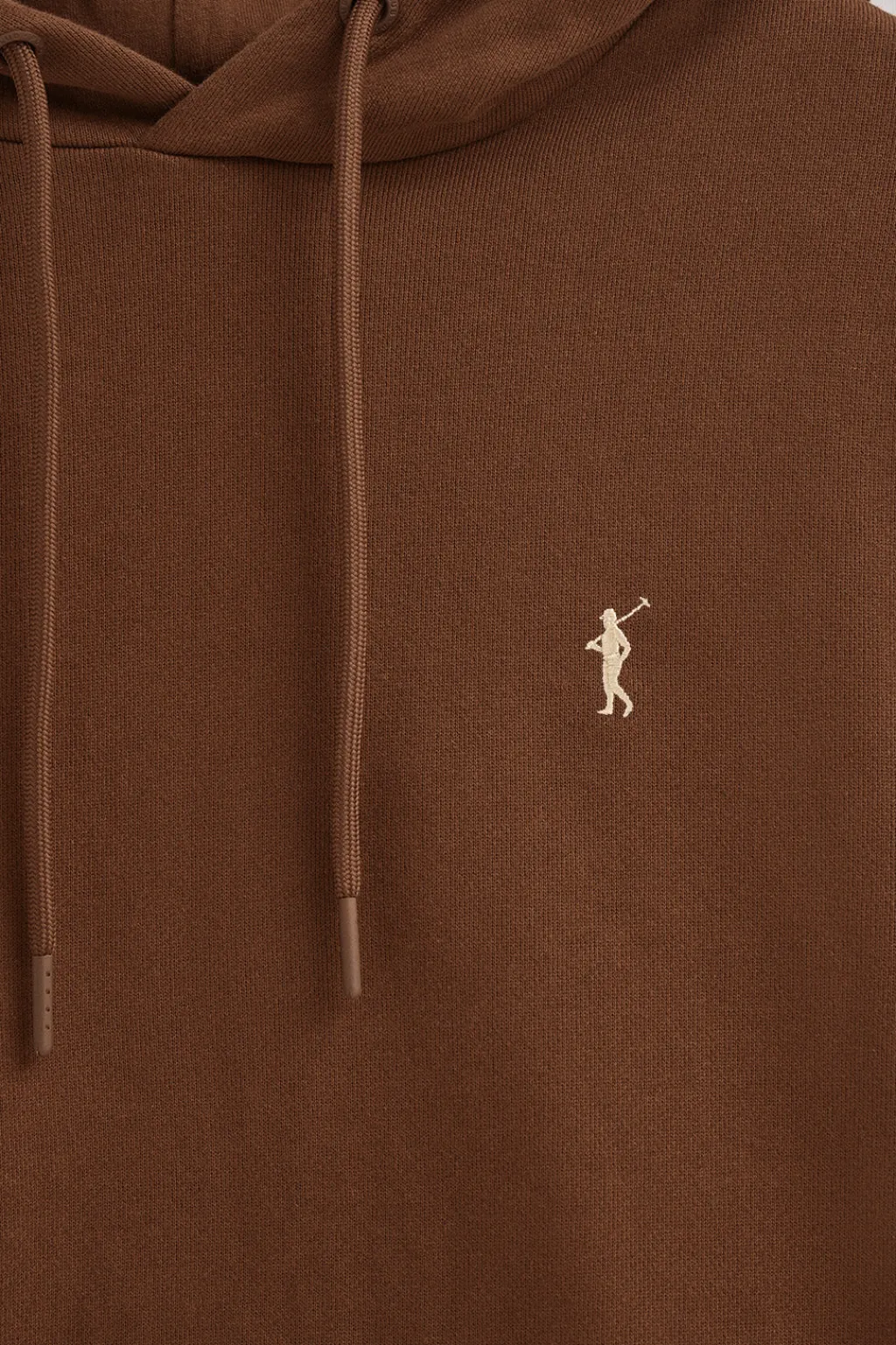 Polo Club Sweat-Shirts*Sweat-shirt couleur moka avec capuche à coupe regular et logo Rigby Go Mocca