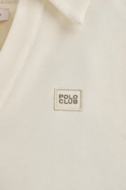 Polo Club Sweat-Shirts*Sweat-shirt écru à col polo et logo Beige