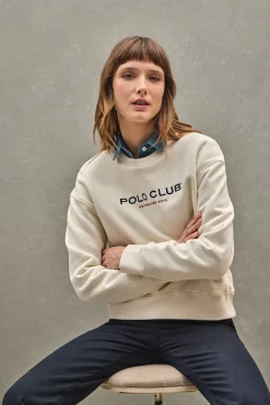 Polo Club Sweat-Shirts*Sweat-shirt écru à coupe boxy Established 2012 Beige