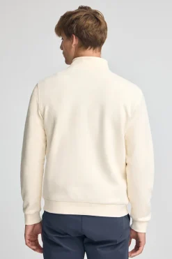 Polo Club Sweat-Shirts*Sweat-shirt écru à fermeture éclair partielle et logo Rigby Go Beige