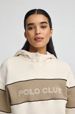 Polo Club Sweat-Shirts*Sweat-shirt écru avec capuche et logo Beige