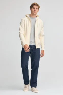Polo Club Sweat-Shirts*Sweat-shirt écru avec capuche, fermeture éclair et logo Rigby Go Beige