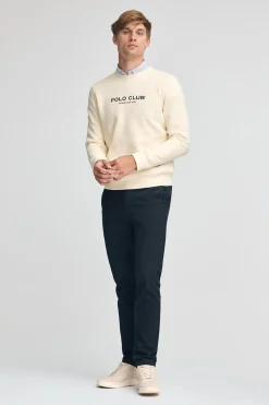 Polo Club Sweat-Shirts*Sweat-shirt de couleur écru à coupe décontractée Established 2012 Beige