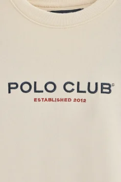 Polo Club Sweat-Shirts*Sweat-shirt de couleur écru à coupe décontractée Established 2012 Beige