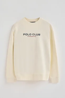Polo Club Sweat-Shirts*Sweat-shirt de couleur écru à coupe décontractée Established 2012 Beige