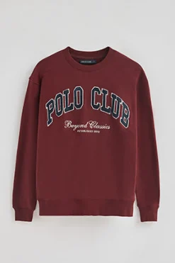 Polo Club Sweat-Shirts*Sweat-shirt à coupe ample Established 2012 Grenat