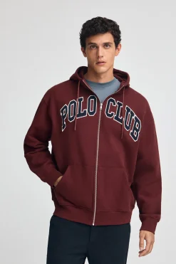 Polo Club Sweat-Shirts*Sweat-shirt à coupe ample avec logo Grenat