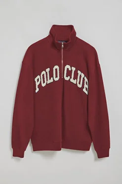 Polo Club Sweat-Shirts*Sweat-shirt Seldon à fermeture éclair partielle avec imprimé Grenat