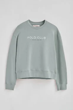 Polo Club Sweat-Shirts*Sweat-shirt gris bleu à coupe boxy Established 2012 Bleu grisâtre