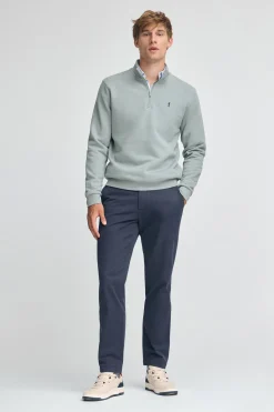 Polo Club Sweat-Shirts*Sweat-shirt gris bleu à fermeture éclair partielle et logo Rigby Go Bleu grisâtre