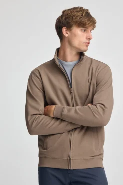 Polo Club Sweat-Shirts*Sweat-shirt marron à col montant, fermeture éclair et logo Rigby Go Brun