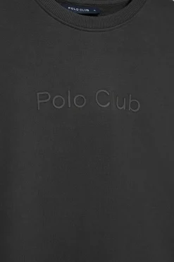 Polo Club Sweat-Shirts*Sweat-shirt à col ras du cou et logo Noir
