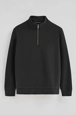 Polo Club Sweat-Shirts*Sweat-shirt à fermeture éclair partielle et effet délavé et logo Rigby Go Noir