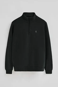 Polo Club Sweat-Shirts*Sweat-shirt à fermeture éclair partielle et logo Rigby Go Noir