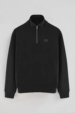 Polo Club Sweat-Shirts*Sweat-shirt à fermeture éclair partielle et logo Noir