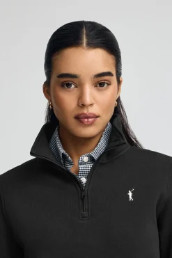 Polo Club Sweat-Shirts*Sweat-shirt avec fermeture éclair partielle et logo Rigby Go Noir