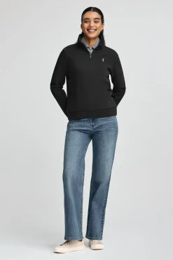 Polo Club Sweat-Shirts*Sweat-shirt avec fermeture éclair partielle et logo Rigby Go Noir