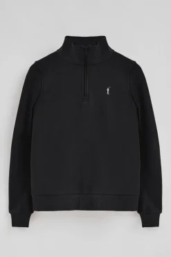 Polo Club Sweat-Shirts*Sweat-shirt avec fermeture éclair partielle et logo Rigby Go Noir