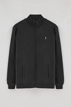 Polo Club Sweat-Shirts*Sweat-shirt ouvert à col montant et logo Rigby Go Noir