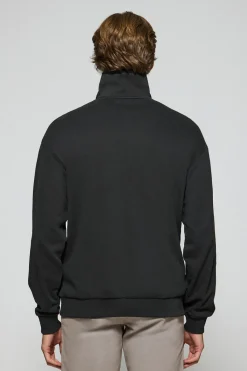 Polo Club Sweat-Shirts*Sweat-shirt Seldon à fermeture éclair partielle avec imprimé Noir