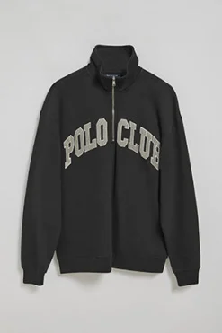 Polo Club Sweat-Shirts*Sweat-shirt Seldon à fermeture éclair partielle avec imprimé Noir