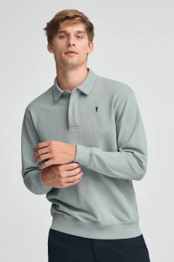 Polo Club Sweat-Shirts*Sweat-shirt polo gris bleu à coupe regular et logo Rigby Go Bleu grisâtre