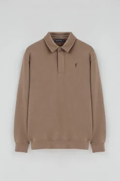 Polo Club Sweat-Shirts*Sweat-shirt polo marron à coupe regular et logo Rigby Go Brun