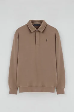 Polo Club Sweat-Shirts*Sweat-shirt polo marron à coupe regular et logo Rigby Go Brun